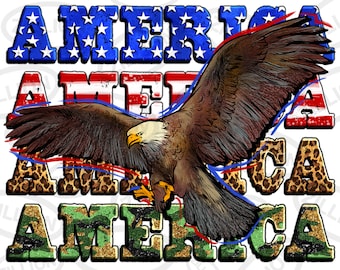 America png sublimation design download, Independence Day png, USA Eagle png, 4th of July png, sublimate designs download