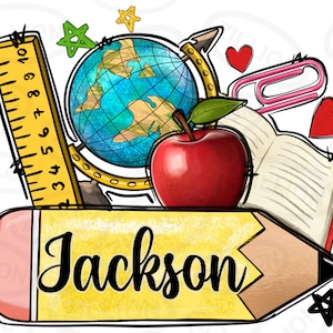 Customize pencil png sublimation design download, back to school png, school life png, school love png, sublimate designs download