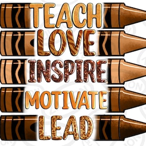 Enseñar amor inspirar motivar liderar png, Día del Maestro png, las vidas negras importan png, Juneteenth png, descargar diseños sublimados