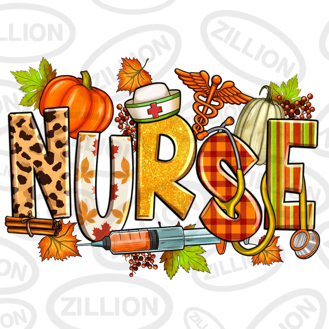 Fall Nurse Png Sublimation Design Download, Autumn Png, Hello Fall Png ...
