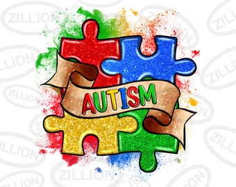 Autismus Puzzleteile png Sublimation Design download, Autismus Awareness png, Autismus puzzle png, Autismus png, sublimieren designs download