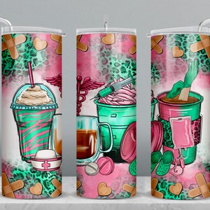 Nurse coffee cups 20 oz skinny tumbler png sublimation design download, tumbler wrap png, Nurse tumbler png, 20 oz tumbler designs, download