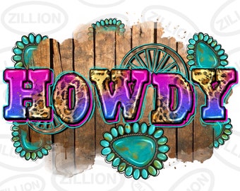 Scarica il design di sublimazione di Howdy png, design di png occidentale, png di howdy occidentale, png occidentale, download di disegni sublimati