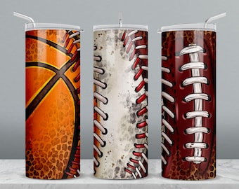 Basketball Baseball Football 20 oz skinny tumbler png sublimation design download,sports tumbler wrap png,20 oz tumbler designs,png download