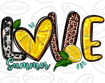 Love summer lemon png sublimation design download, hello summer png, summer vibes png, lemon png, sublimate designs download