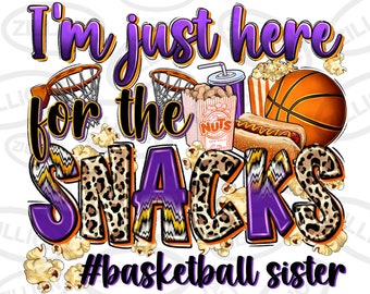 Ik ben hier alleen voor de snacks basketbalzus png, basketbalspel png, sportzus png, speldag png, sublimatieontwerpen downloaden