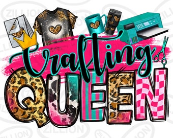 Crafting queen png sublimate designs download, craft life png, crafter png, western queen png, western png design, sublimate design download