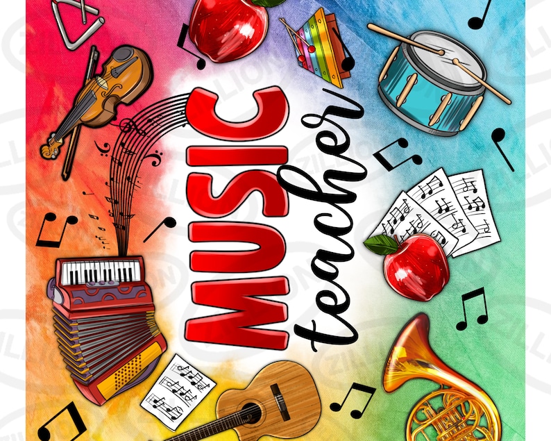 Music Teacher 20 oz skinny tumbler png, tumbler wrap png, Teacher's Day png, Teacher tumbler png, 20 oz tumbler designs, tumbler download image 2