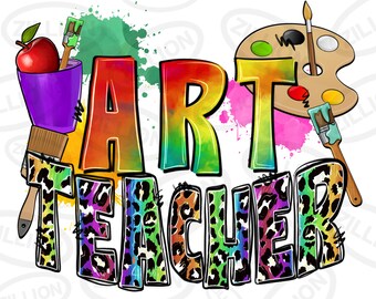 Art Teacher png sublimation design download, Teacher's Day png, western Teacher png, Teacher life png, sublimate designs download