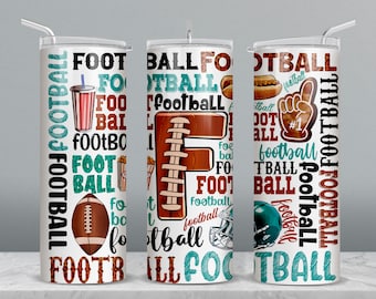 American Football 20 Unzen Skinny Becher png Sublimation Design download, Sport Becher wrap png, Football 20 oz Becher designs,png download
