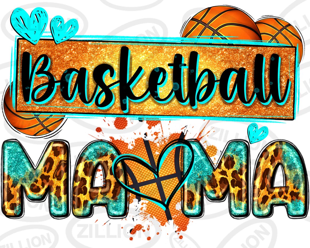 Basketball Mama With Leopard Png Sublimation Design Download, Mother's ...