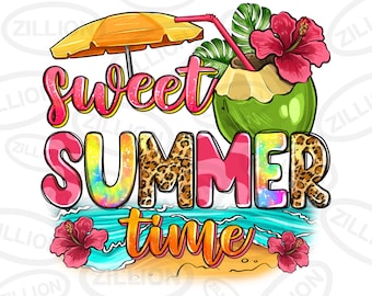 Sweet summer time png sublimation design download, western summer png, hello summer png, summer vibes png, sublimate designs download