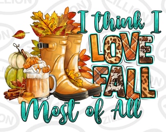 Ik denk dat ik vooral van herfst hou png sublimatie ontwerp download, herfst png, hallo herfst png, herfstbladeren png, sublimeer ontwerpen download
