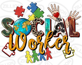 Social Worker png sublimation design download, western Social Worker png, Social Worker png, sublimate designs download