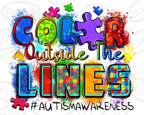 Autism Awareness T Shirt Colour Outside The Line Autism Awareness T Shirt Colour Outside The Line