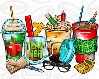 Leraar koffiekopjes png sublimatie ontwerp, westerse koffiekopjes png ontwerp, Lerarendag png, Leraar leven png, sublimatieontwerpen downloaden