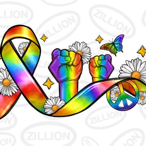 Pride ribbon png sublimation design download, love is love png, pride hands png, human rights png, LGBTQ+ png, sublimate designs download