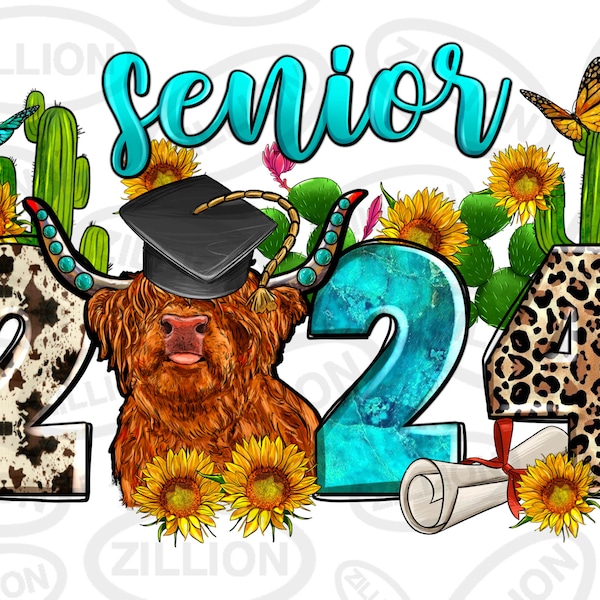 Senior 2024 Sublimation Downloads Etsy