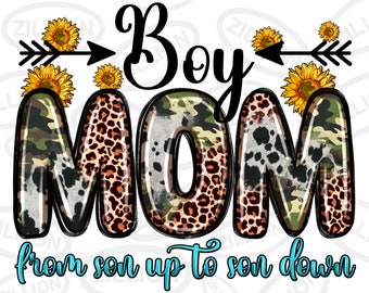Boy mom from son up to son down png sublimation design download, Mother's Day png, western mom png, boy mom png, sublimate designs download