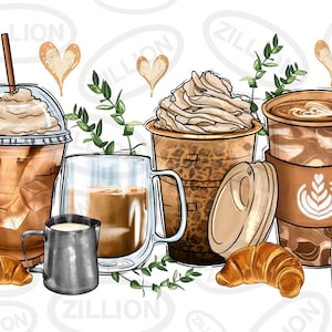 Latte coffee cups png sublimation design download, coffee cups png design, coffee love png, sublimate designs download