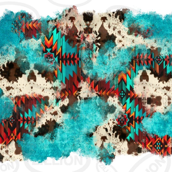 Aztec cowhide background png sublimation design download, western pattern png, western background png, sublimate designs download