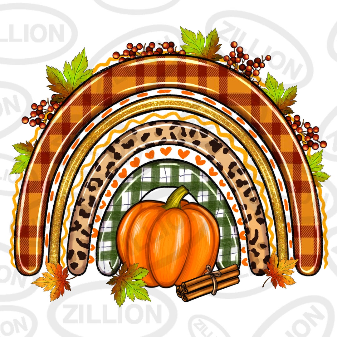 Fall Rainbow Png Sublimation Design Download, Autumn Png, Hello Fall ...