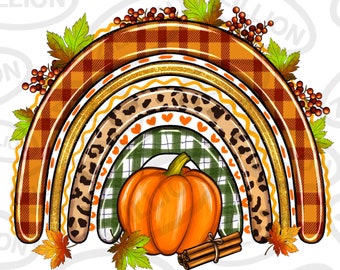 Fall rainbow png sublimation design download, Autumn png, hello Fall png, Fall leaves png, Fall pumpkin png, sublimate designs download