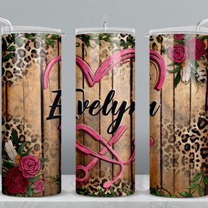 Personalized Nurse 20 oz skinny tumbler png, Nurse tumbler wrap png, custom name tumbler png, 20 oz tumbler designs, tumbler png download