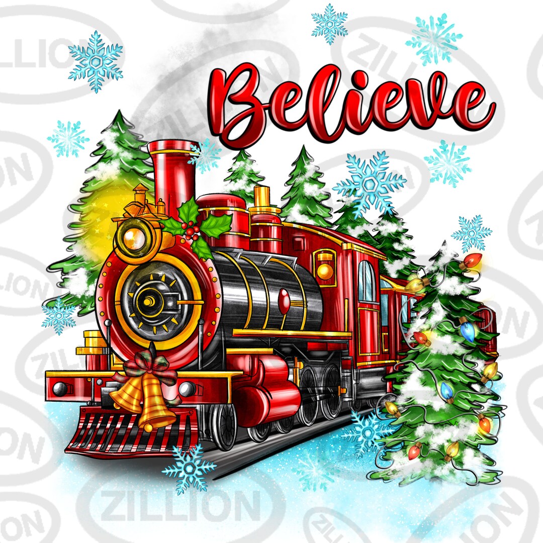 Christmas Polar Express Believe Png Sublimation Design Download, Merry ...