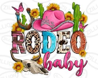 Rodeo baby png download de design de sublimação, chapéu de cowgirl png, western rodeo png, cowgirl png, download de designs sublimados