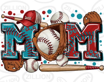 Baseball mom png sublimation design download, Mother's Day png, Baseball png, sport png, game day png, sublimate designs download