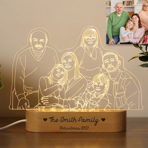 Photo Engraving Custom 3D Acrylic Night Light | Personalized Bedroom LED Decor Sign | Light up Sign | Gift for Him Gift for Her