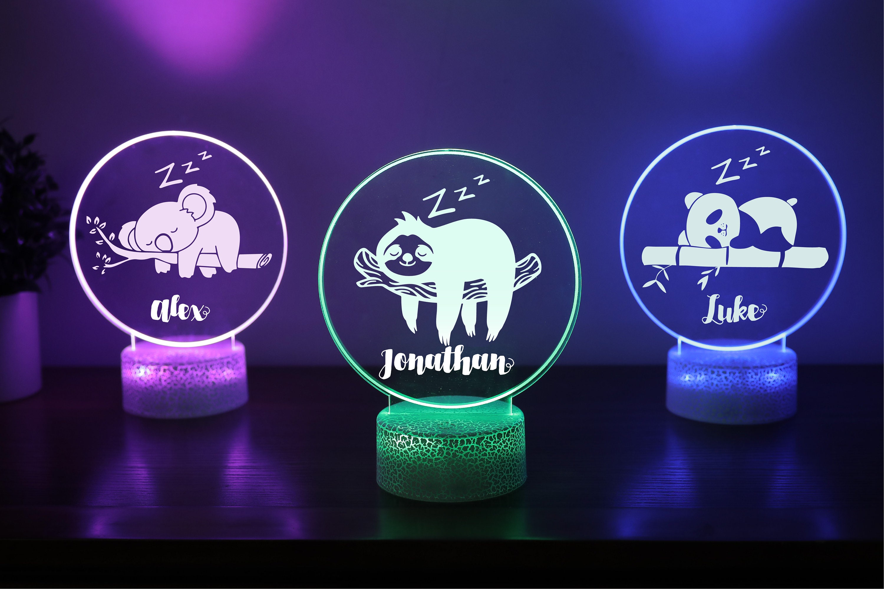 Stitch Night Light up LED Table Desk Lamp Stand Energy Efficient Princess  Girls Boys Kids Bedroom Home Room Decor Personalized FREE Engrave 