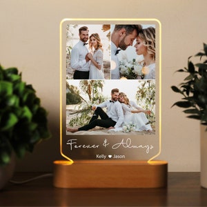 Custom Photo Collage LED Light | Personalized Bedroom LED Decor Sign | Light up Sign | Gift for him her |Anniversary Gift | Christmas Gift