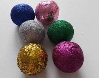 ASMR  Clay cracking balls - Glitter balls