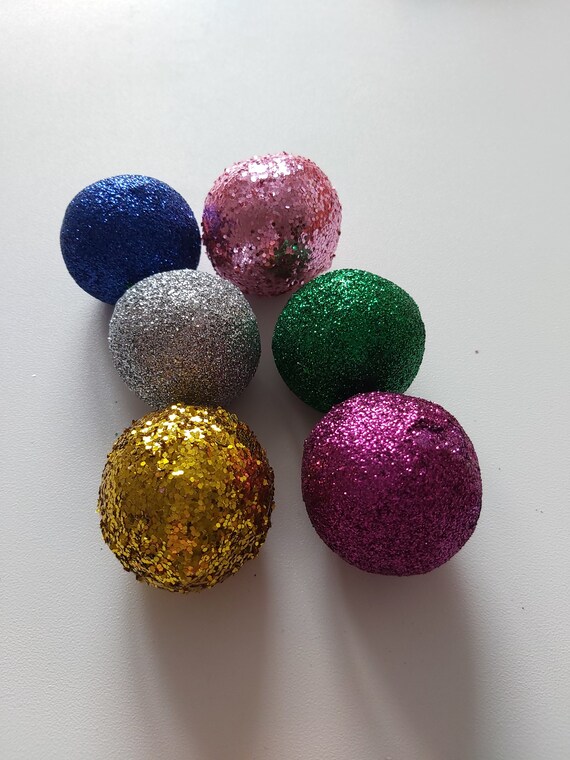 ASMR  Clay cracking balls - Glitter balls