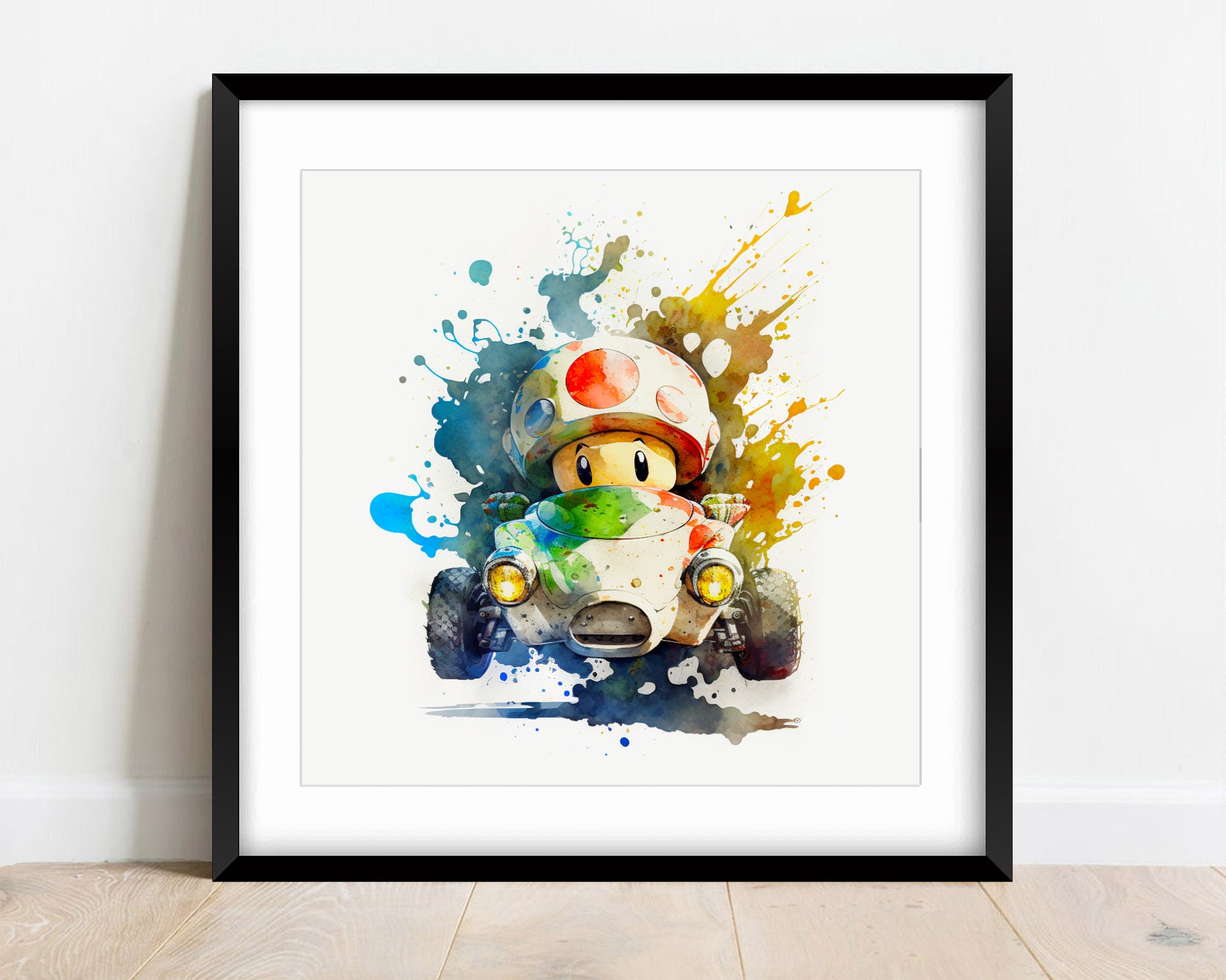 Mario Kart Wall Art, Toad Poster Prints, Digital Download, Home Decor