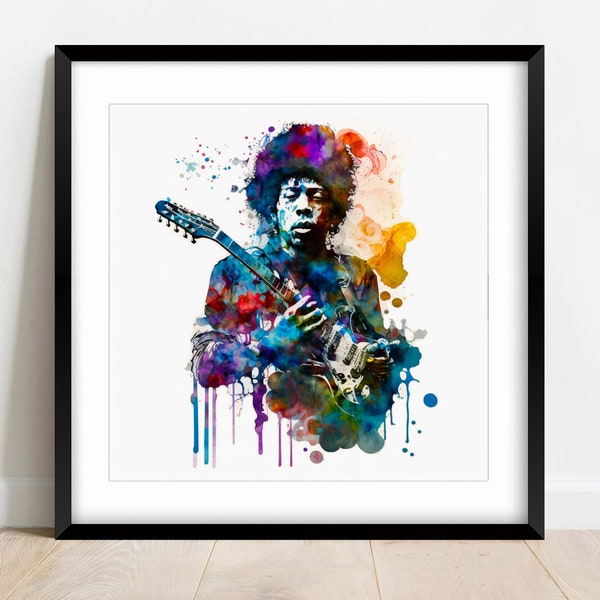 Jimi Hendrix wall art, impressions d’affiches, téléchargement numérique, décoration intérieure