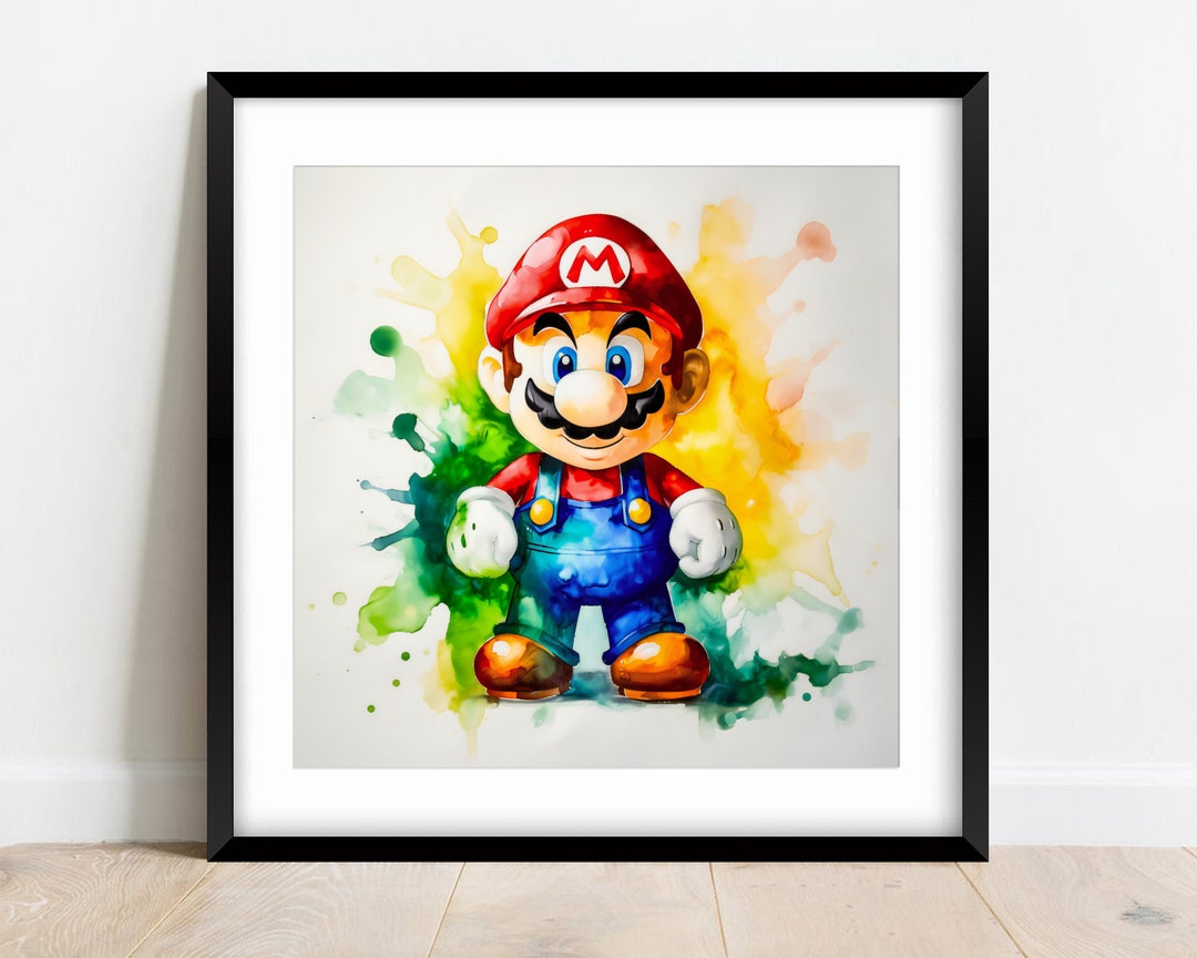 Super Mario Wall Art Gaming Poster Prints Home Decor Etsy