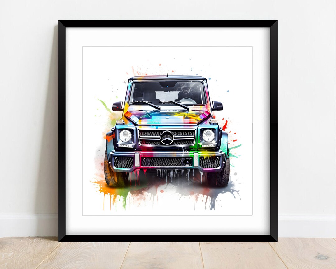 Mercedes G Wagon Wall Art Mercedes Poster Print Car Art Digital ...