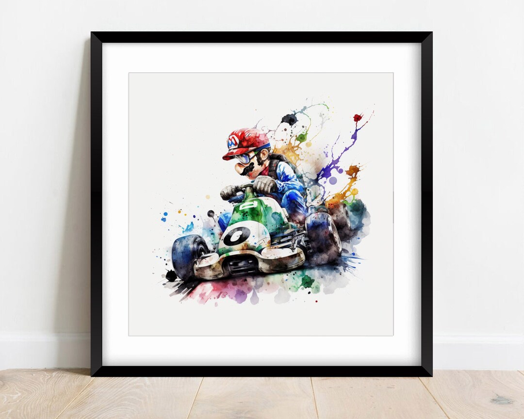 Mario Kart Wall Art, Gaming Poster Prints, Digital Download, Home Decor