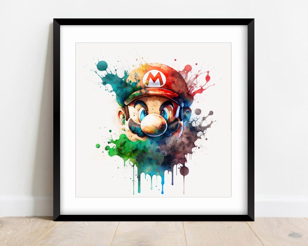 Super Mario Wall Art, Mario Poster Prints, Digital Download, Home Decor