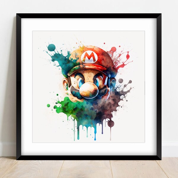 Super Mario Wall Art Etsy UK