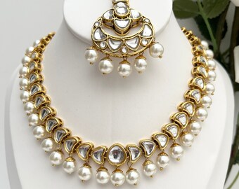 Beautiful Elegant Imitation Kundan Jewellery Set