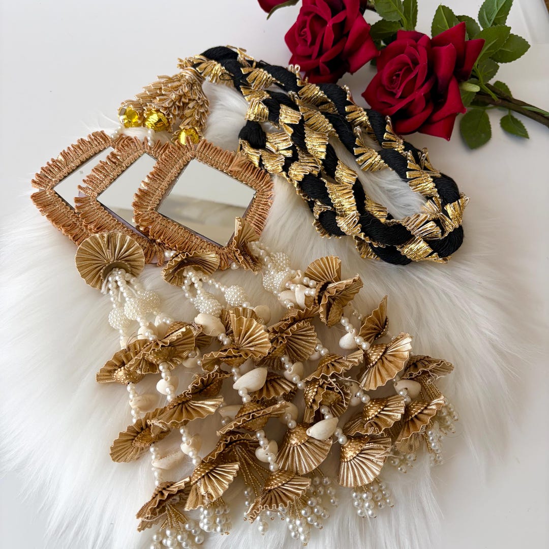 Punjabi Paranda: Gold Braid Hair Accessory - Etsy