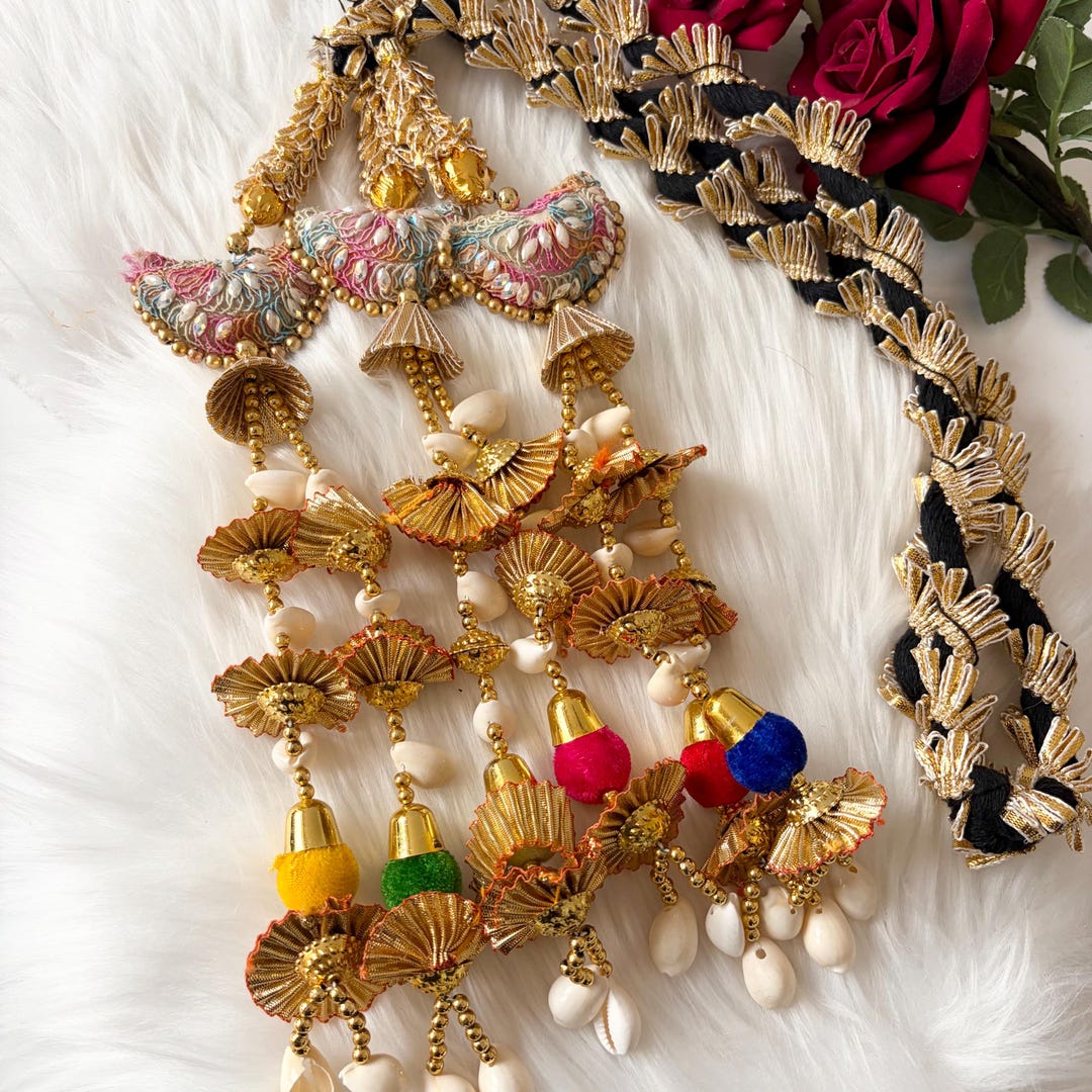Punjabi Paranda: Gold Braid Hair Accessory Indian Dori Parandi - Etsy