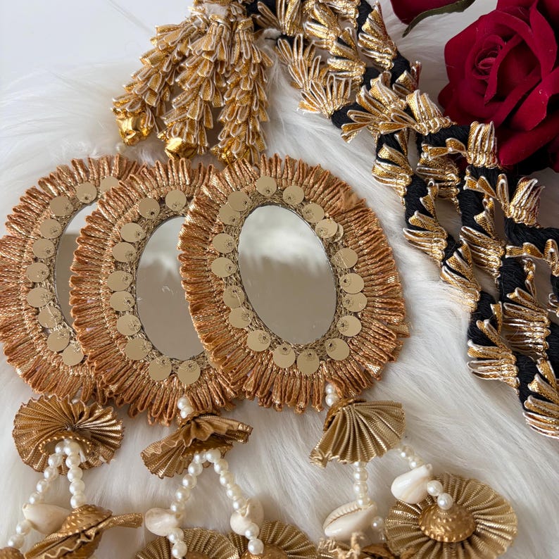 Punjabi Paranda: Gold Braid Hair Accessory - Etsy