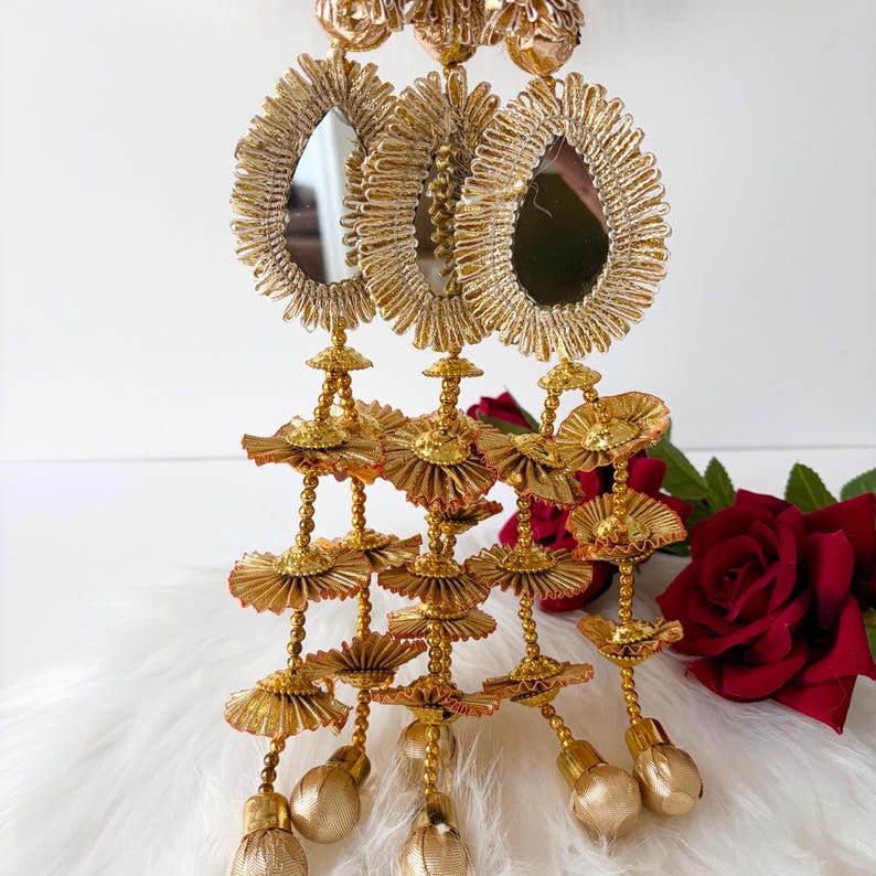 Punjabi Paranda: Gold Braid Hair Accessory - Etsy
