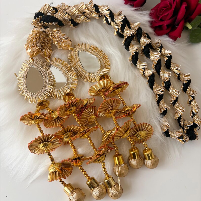 Punjabi Paranda: Gold Braid Hair Accessory - Etsy