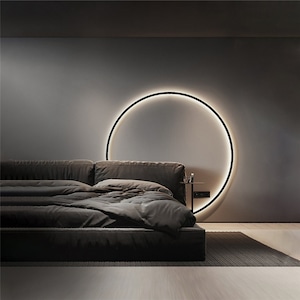 Minimalist Designer Ring LED Wall Light: Create a Cozy Atmosphere in Your Nordic-Inspired Living Space